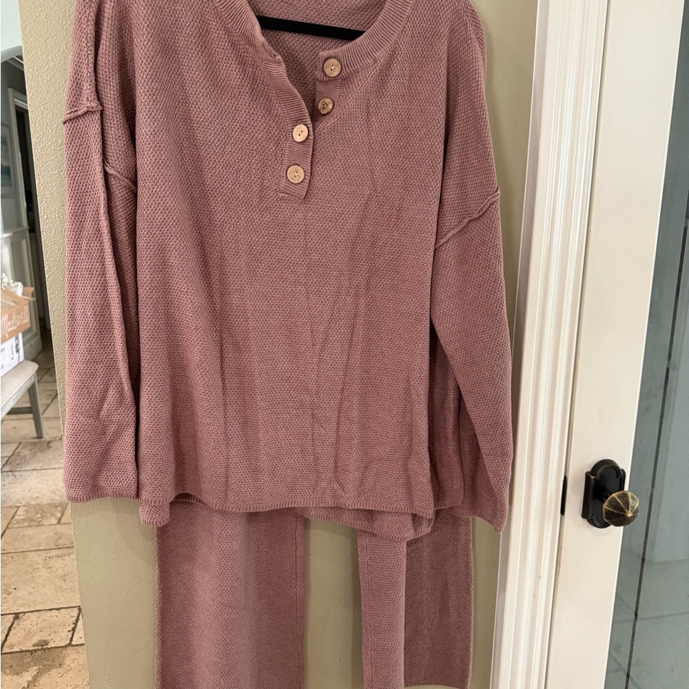 Amazon Women's Pink Knit Jumpsuit